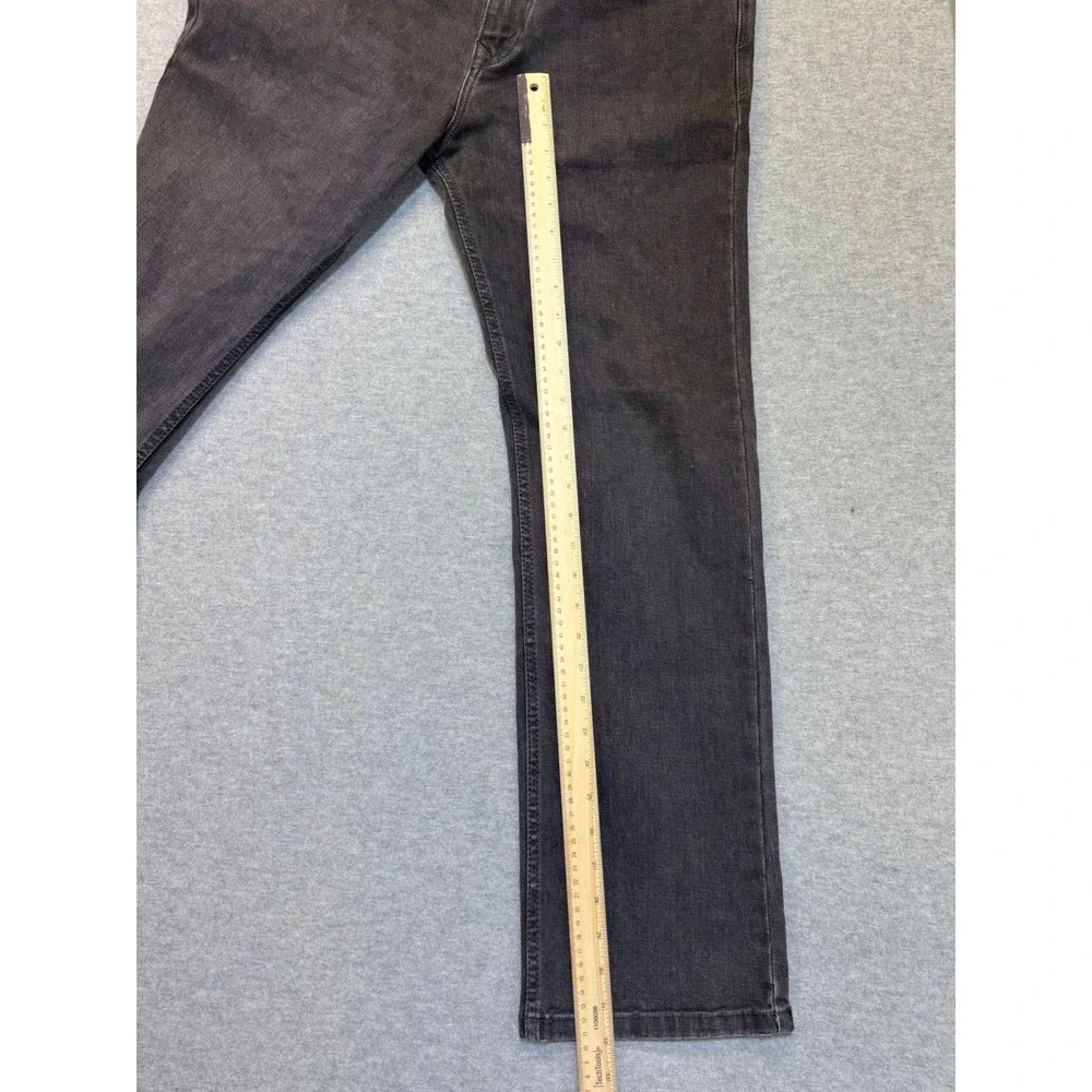Hackett‎ London Tailored Fit Black Straight Leg Jeans Mens Size 34 Gray Denim